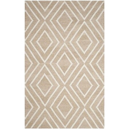 Safavieh Kilim Hand Woven Flat Weave Rectangle Rug- Ivory - Beige- 5 x 8 ft. KLM516G-5